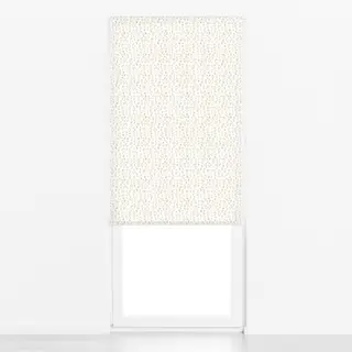 Raffrollo Blumenwiese weiß