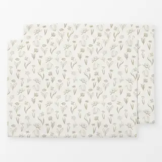 Tischset Blumenwiese weiß