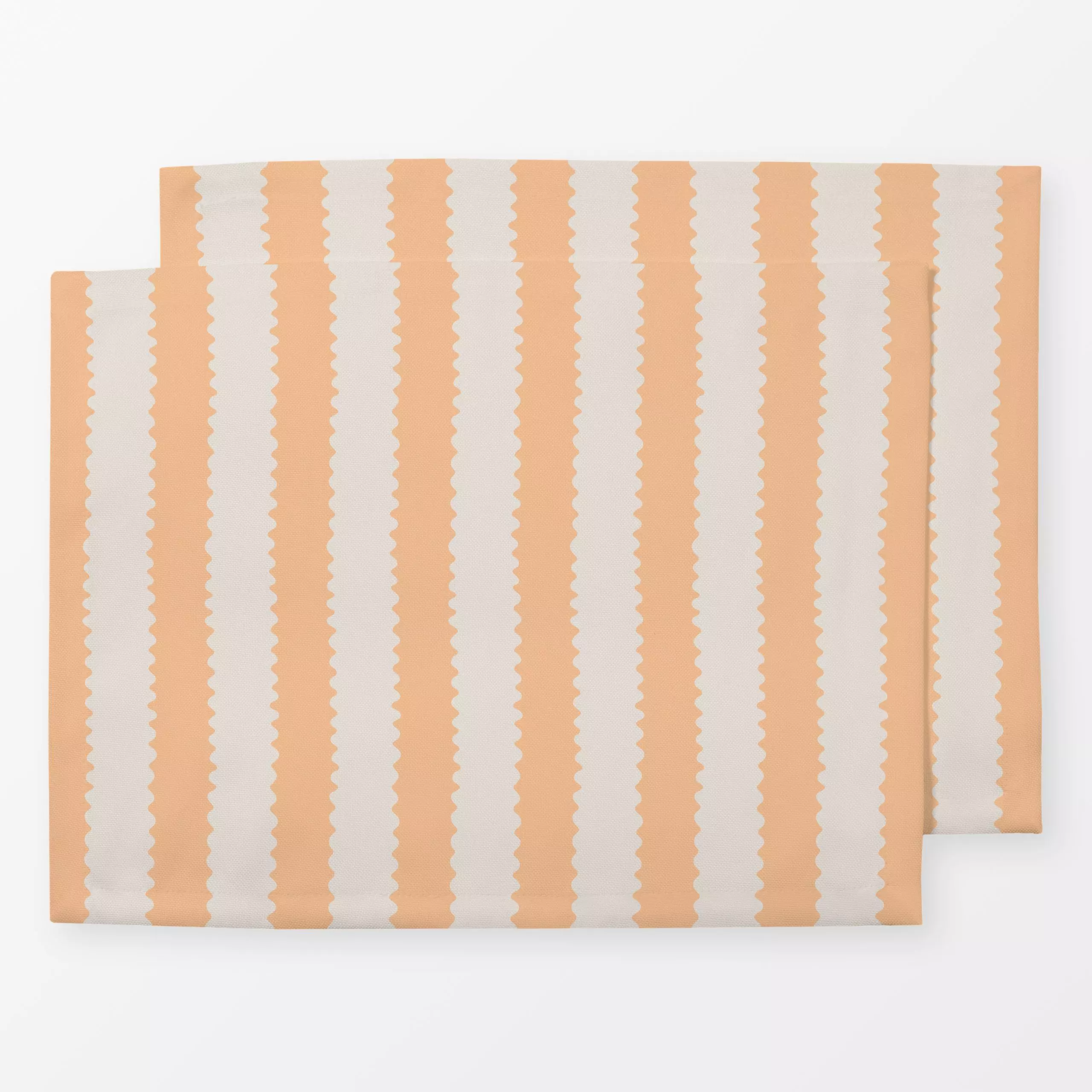 Tischset Streifen Wellen Sonnengelb, gemustert, Sommer, von Studio Kesse