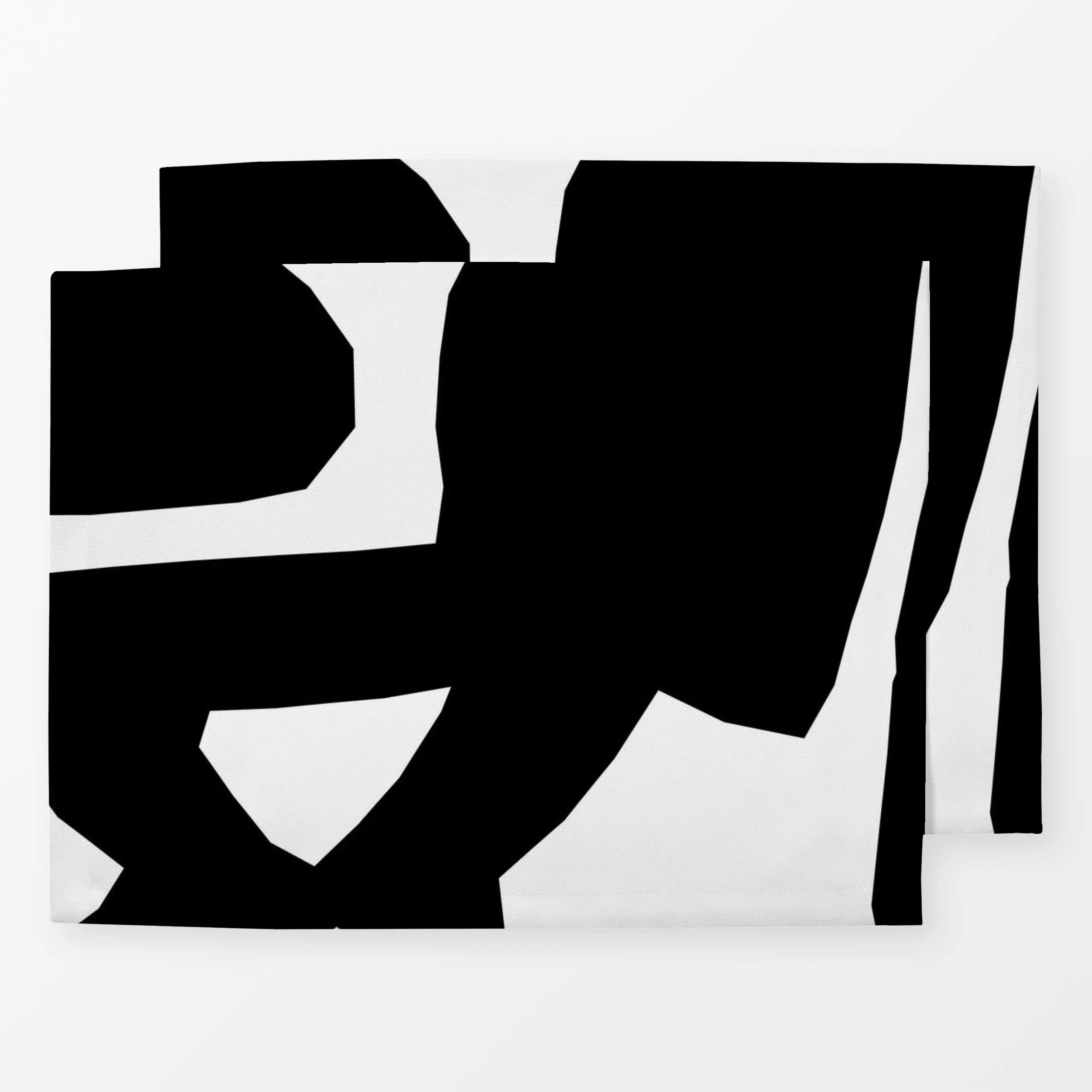 Tischset Bold Form Black And White - Symbole & Muster - von „BOUDOIR BOBO“; boho, abstrakt, Kissen, Abstrakt, formen, white,...