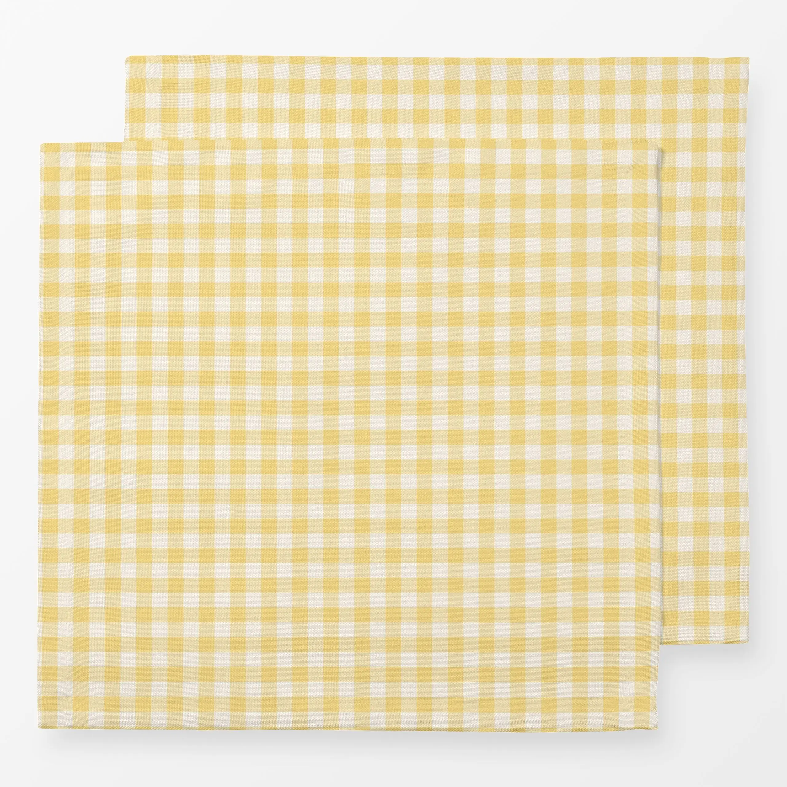 Servietten Vichykaro Butterblume gelb - Sommer, Symbole & Muster - von „Lena Living x tiny goods studio"; landhaus, cottagec...