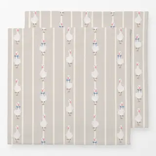 Servietten Gans gestreift beige