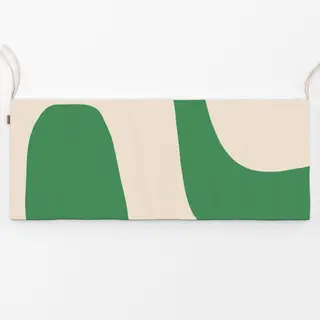 Bankauflage Abstrakte Form Grün