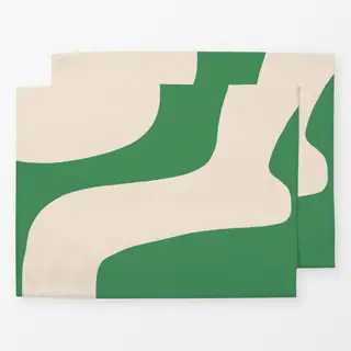 Tischset Abstrakte Form Grün