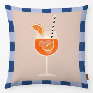 Kissen Cocktail blau orange
