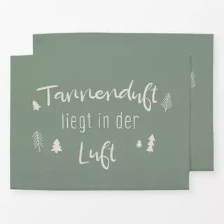 Tischset Tannenduft in der Luft grün