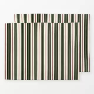 Tischset Christmas Stripes green