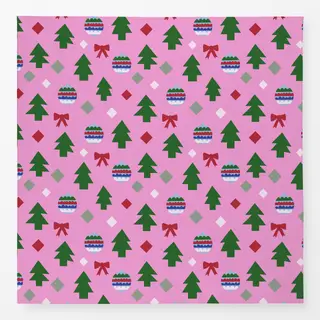 Tischdecke Weihnachtsmuster pink
