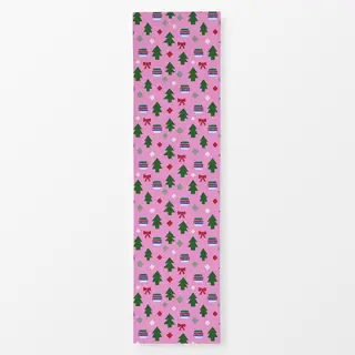 Tischläufer Weihnachtsmuster pink