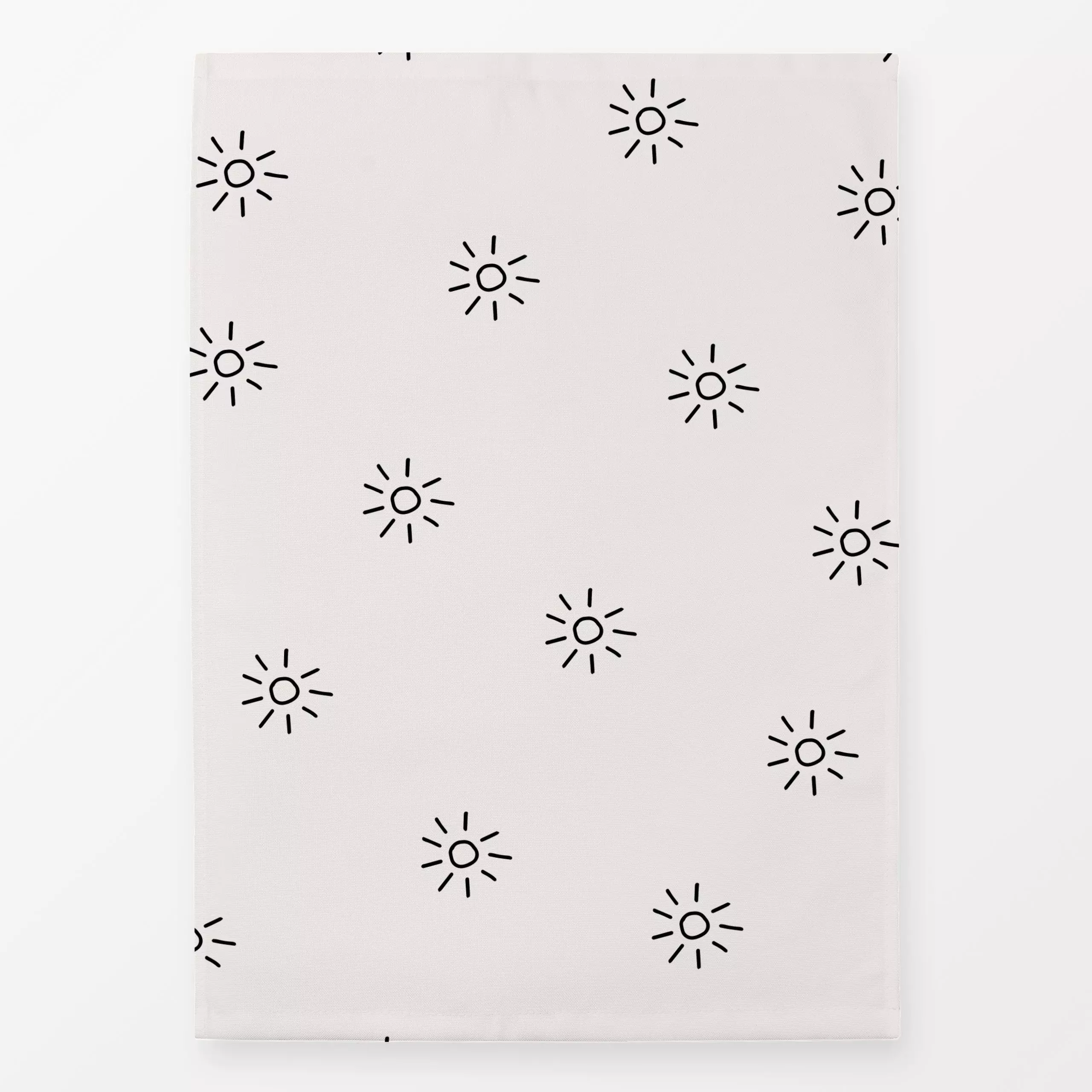 Geschirrtücher Little Sun Muster Schwarz - Sommer, Symbole & Muster - von „textilwerk"; Muster, kleingemustert, Sonne, Somme...