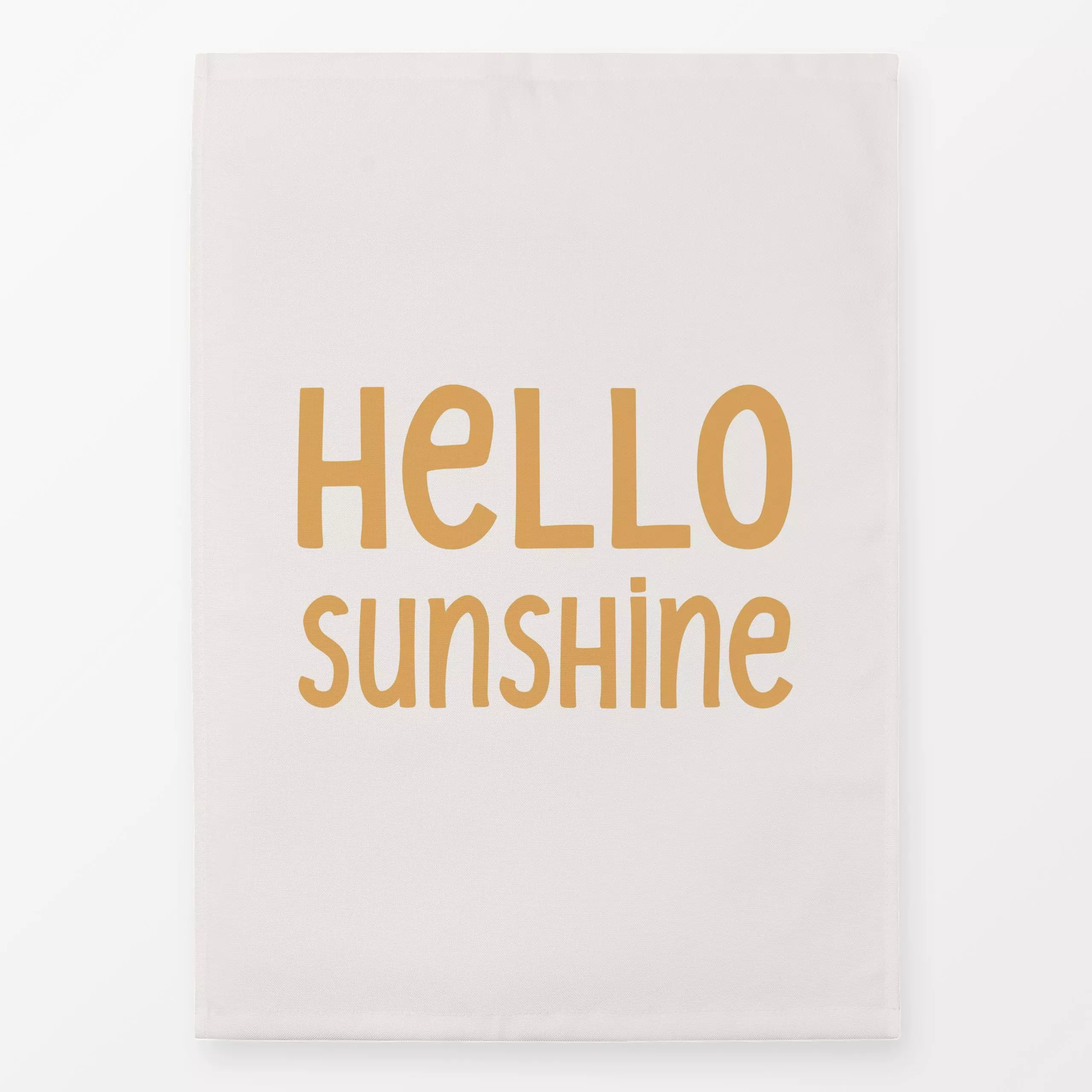 Geschirrtücher Hello Sunshine Lettering Gelb - Frühling, Sommer, Sprüche & Schriftzüge - von „Kathrin Woo"; modern, Sommer, ...