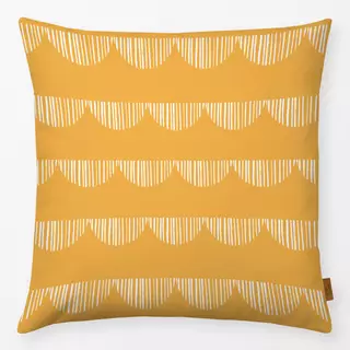Kissen Half Circle Stripes Yellow