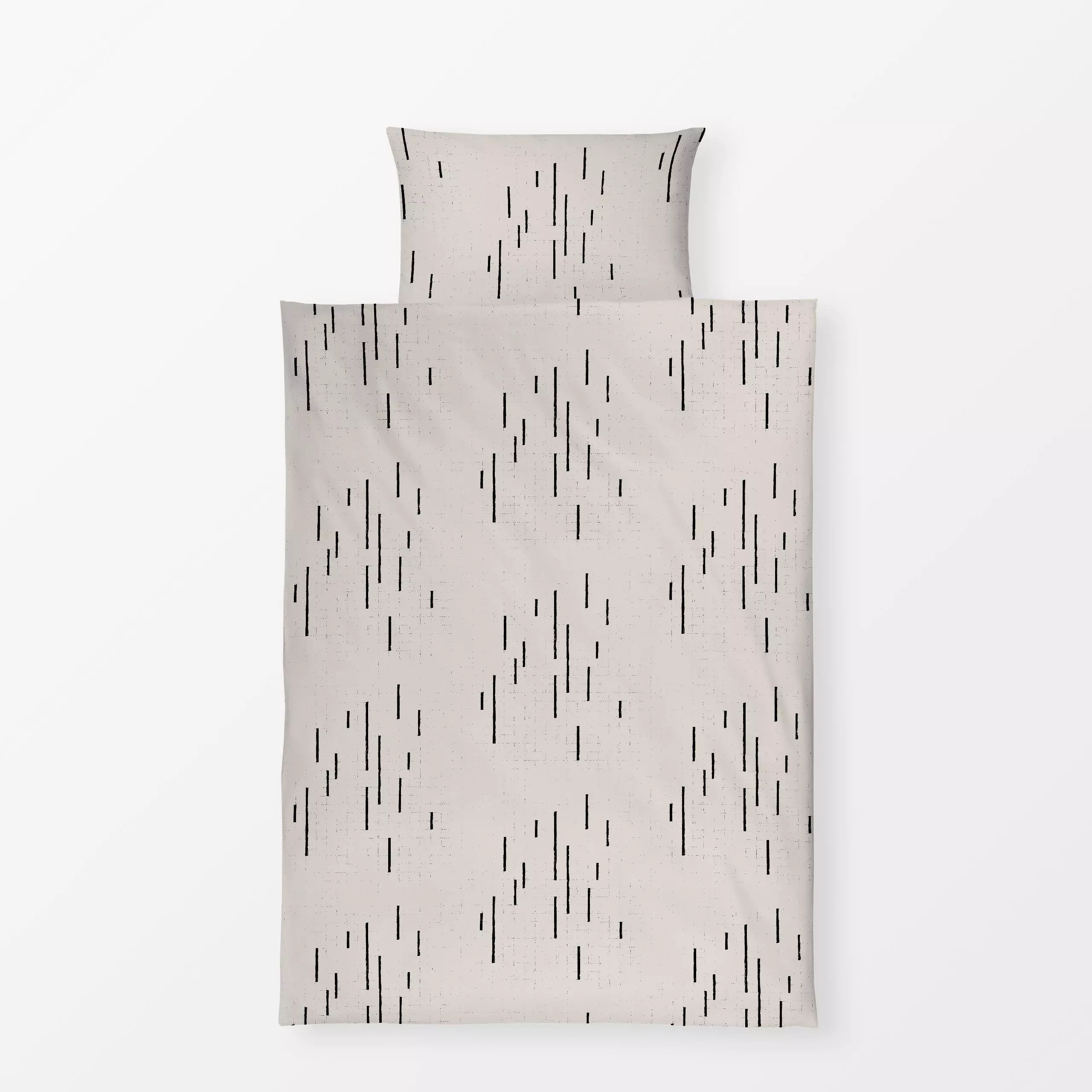 Bettwäsche No Maths today - Symbole & Muster - von „Julia Schumacher"; Textur, minimal, Linien, grau, Streifen, graphisch, K...