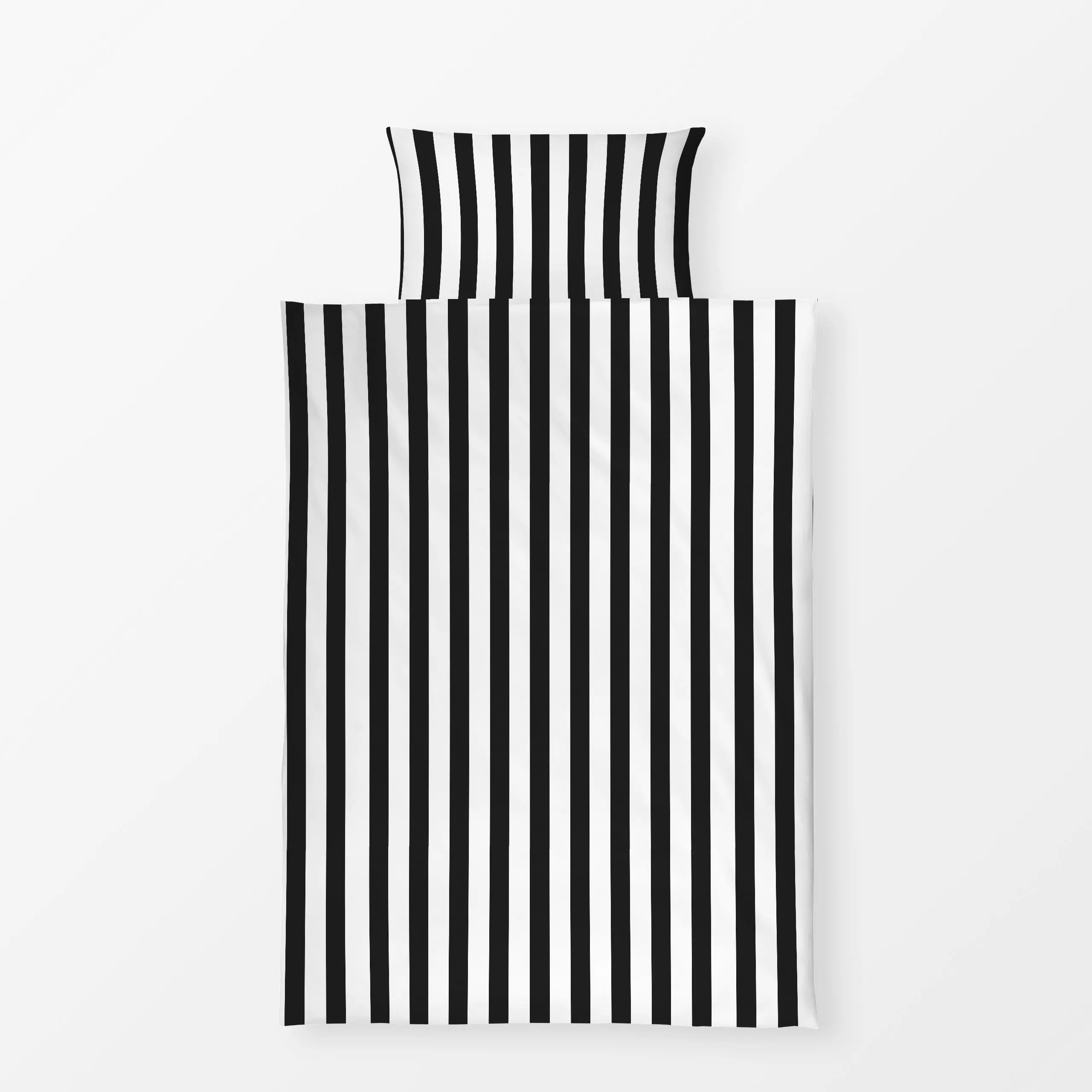 Bettwäsche Paris Streifen schwarz-weiß - Symbole & Muster - von „Lena Yokota"; Muster, Streifen, stripes, Streifenmuster