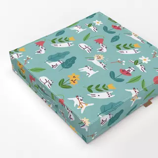 Bodenkissen Floral Cats