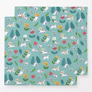 Servietten Floral Cats