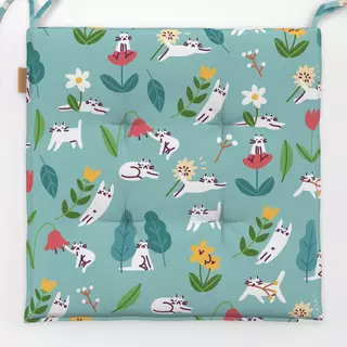 Sitzkissen Floral Cats