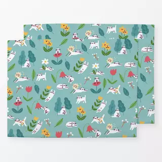 Tischset Floral Cats