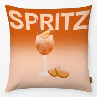 Kissen Spritz Typo Verlauf Orange