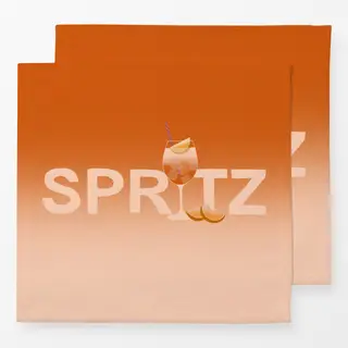 Servietten Spritz Typo Verlauf Orange