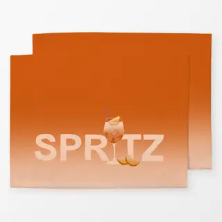 Tischset Spritz Typo Verlauf Orange