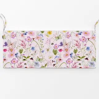 Bankauflage Rosa Wildblumen Wiese