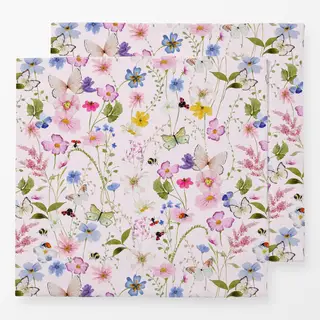 Servietten Rosa Wildblumen Wiese