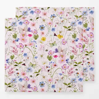 Servietten Rosa Wildblumen Wiese
