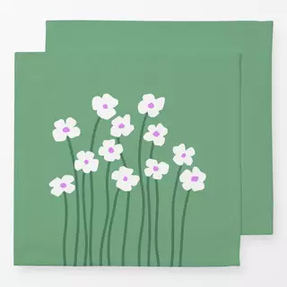 Servietten Daisies Margeriten grün