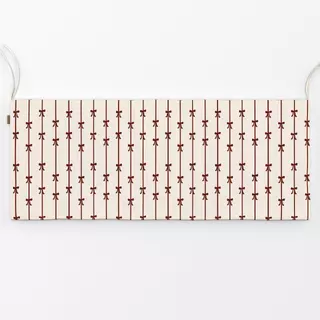 Bankauflage Schleifen und Streifen rot