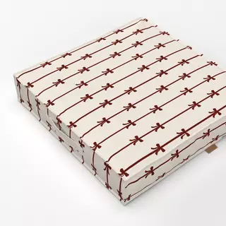 Bodenkissen Schleifen und Streifen rot