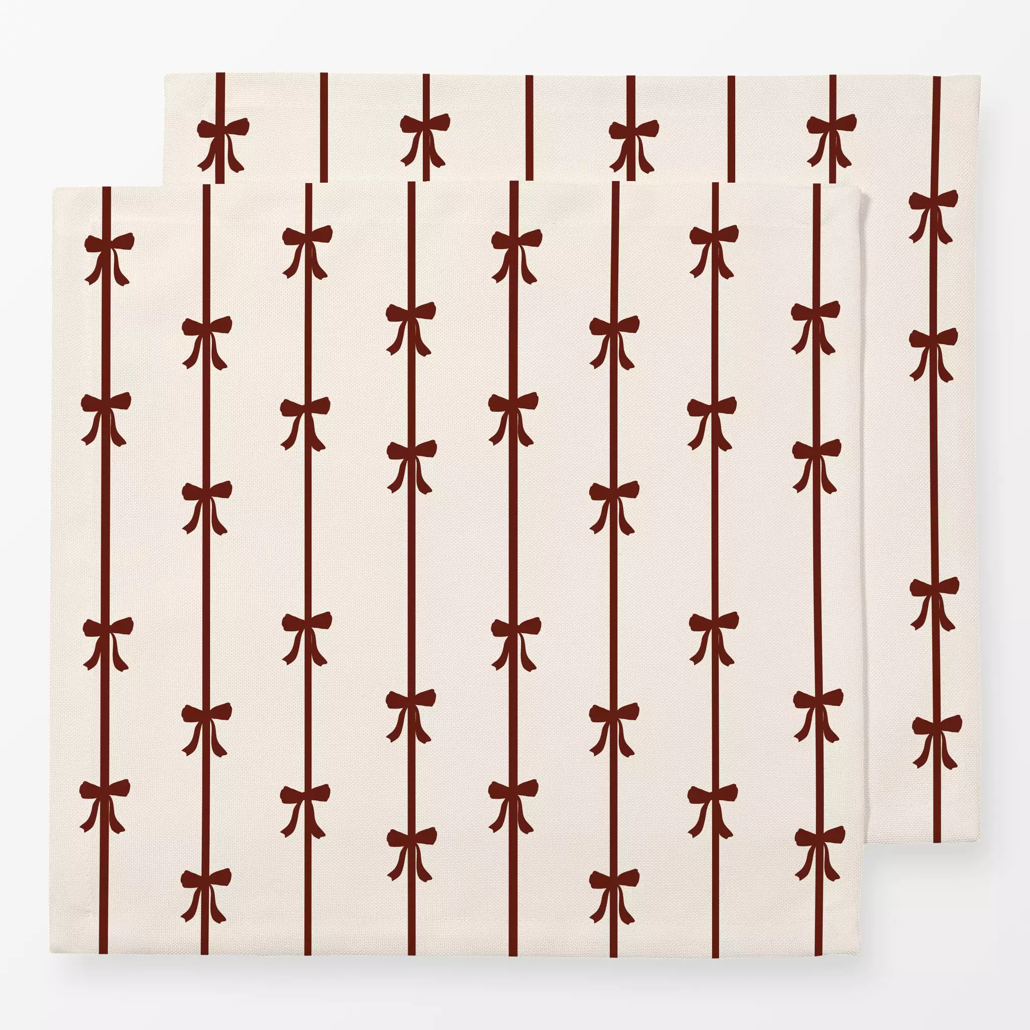 Servietten Servietten Schleifen und Streifen rot