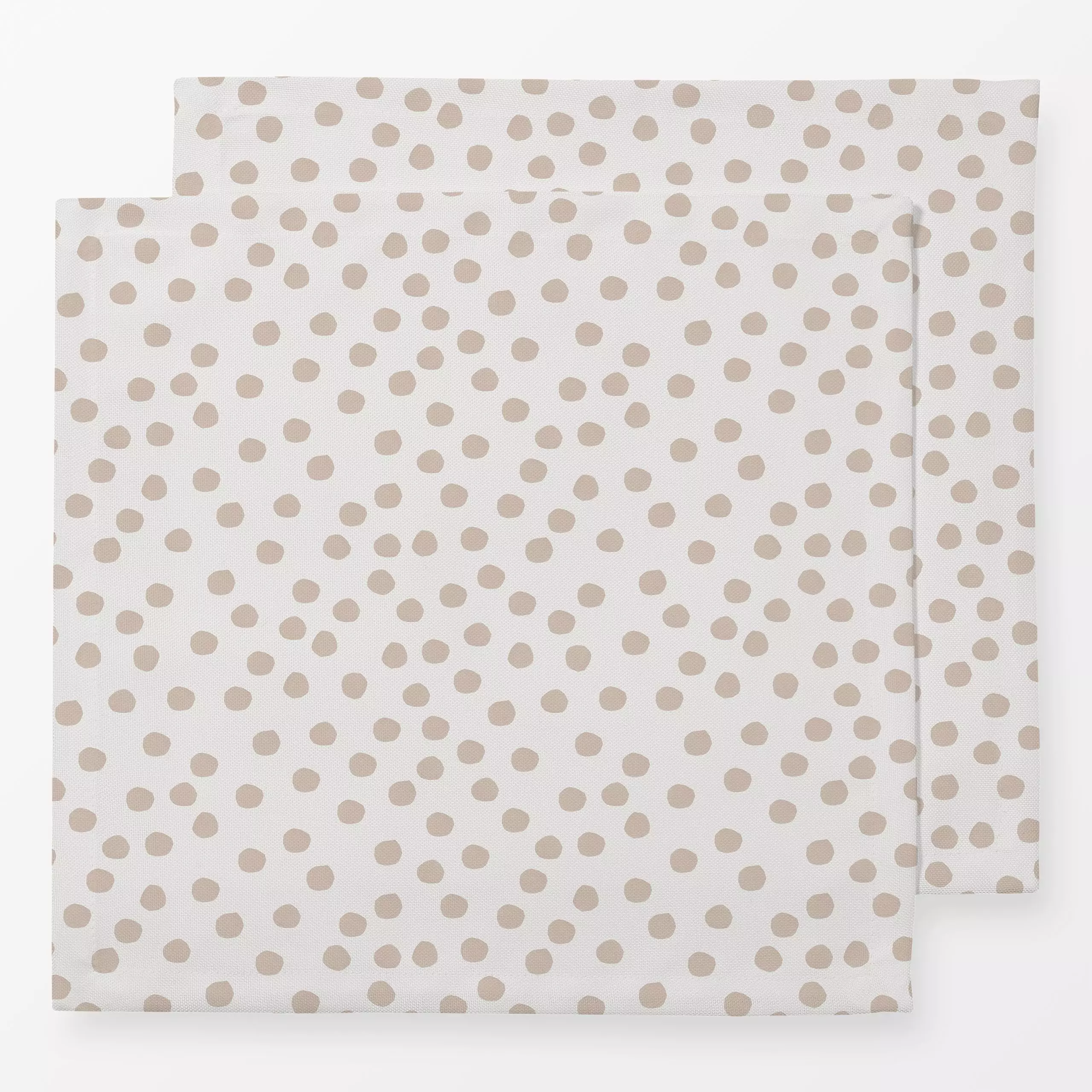 Servietten Flower Lover Dots brown - Symbole & Muster - von „Jana Driver"; Muster, Punkte, beige, Dots, gepunktet, braun