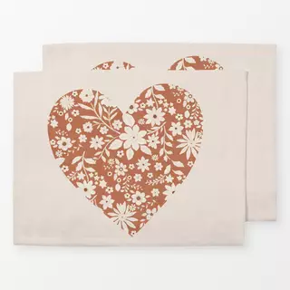 Tischset Boho Floral Heart I