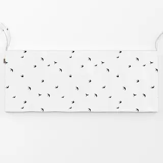 Bankauflage Schwalben schwarz-weiss