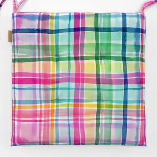 Sitzkissen Sommer Karomuster Plaid Pink