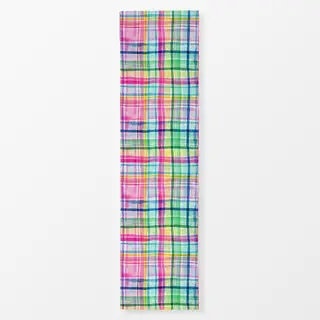 Tischläufer Sommer Karomuster Plaid Pink