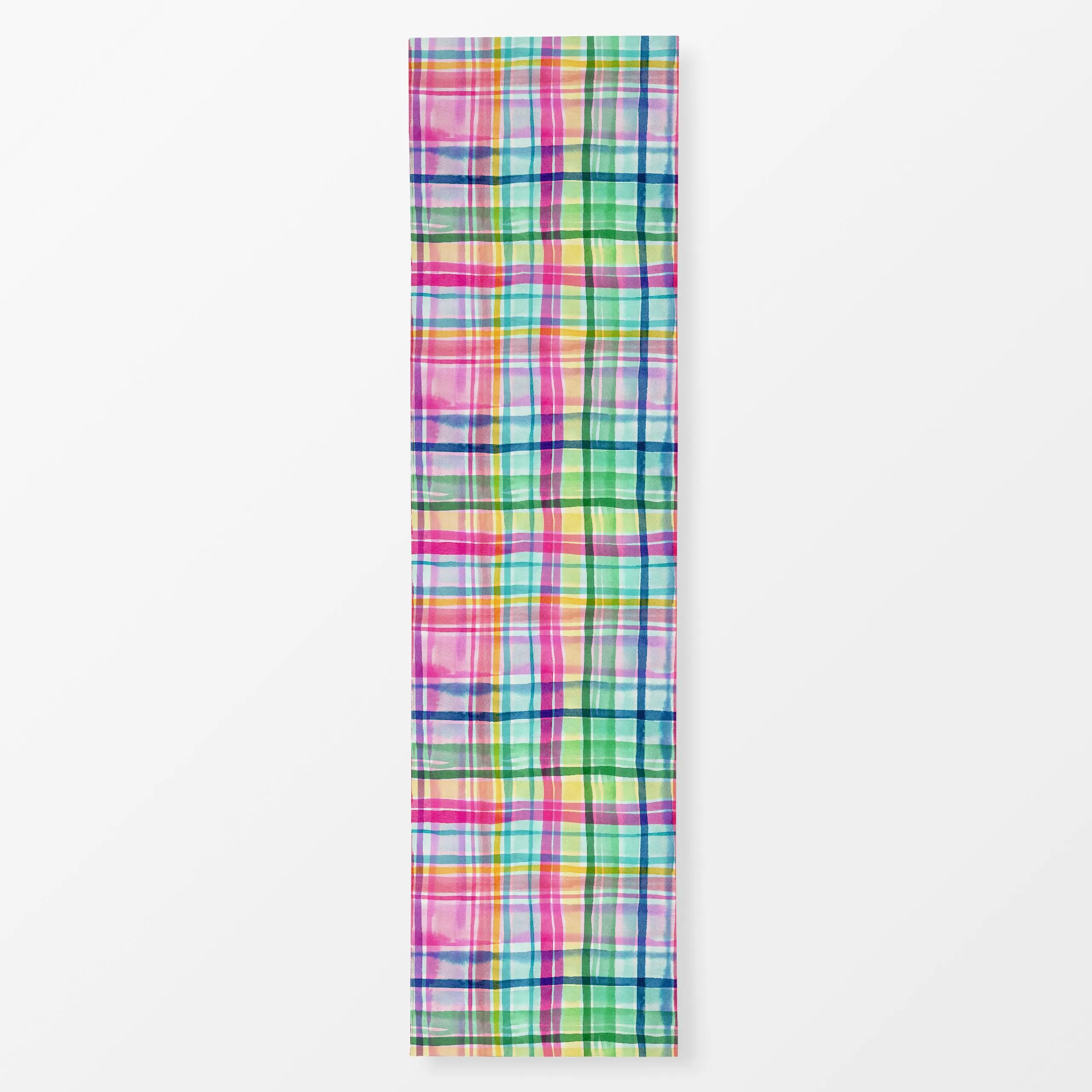 Tischläufer Sommer Karomuster Plaid Pink, gemustert, von Ninola Design