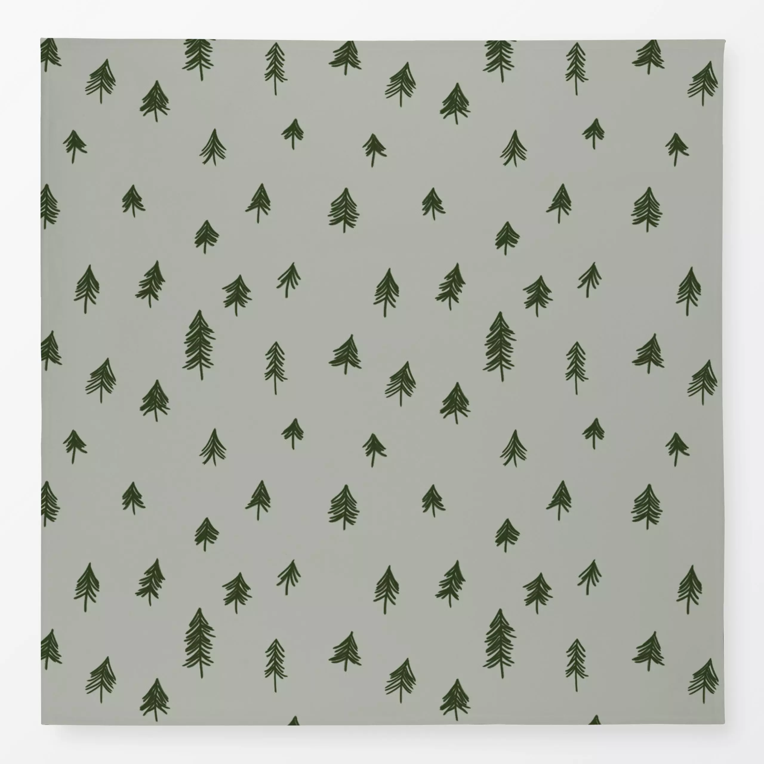 Tischdecke Tannen 4 - Weihnachten, Winter - von „textilwerk x hejmelig"; Tanne, Tannenbaum, Weihnachten, Winter