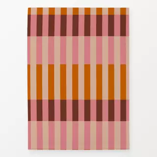 Geschirrtücher Streifen Pink Orange Beige