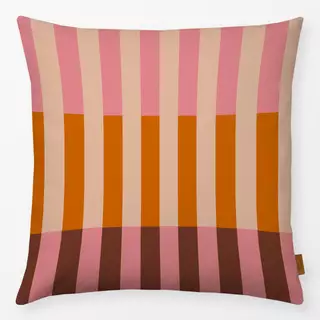 Kissen Streifen Pink Orange Beige