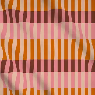 Meterware Streifen Pink Orange Beige