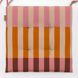Sitzkissen Streifen Pink Orange Beige