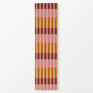 Tischläufer Streifen Pink Orange Beige