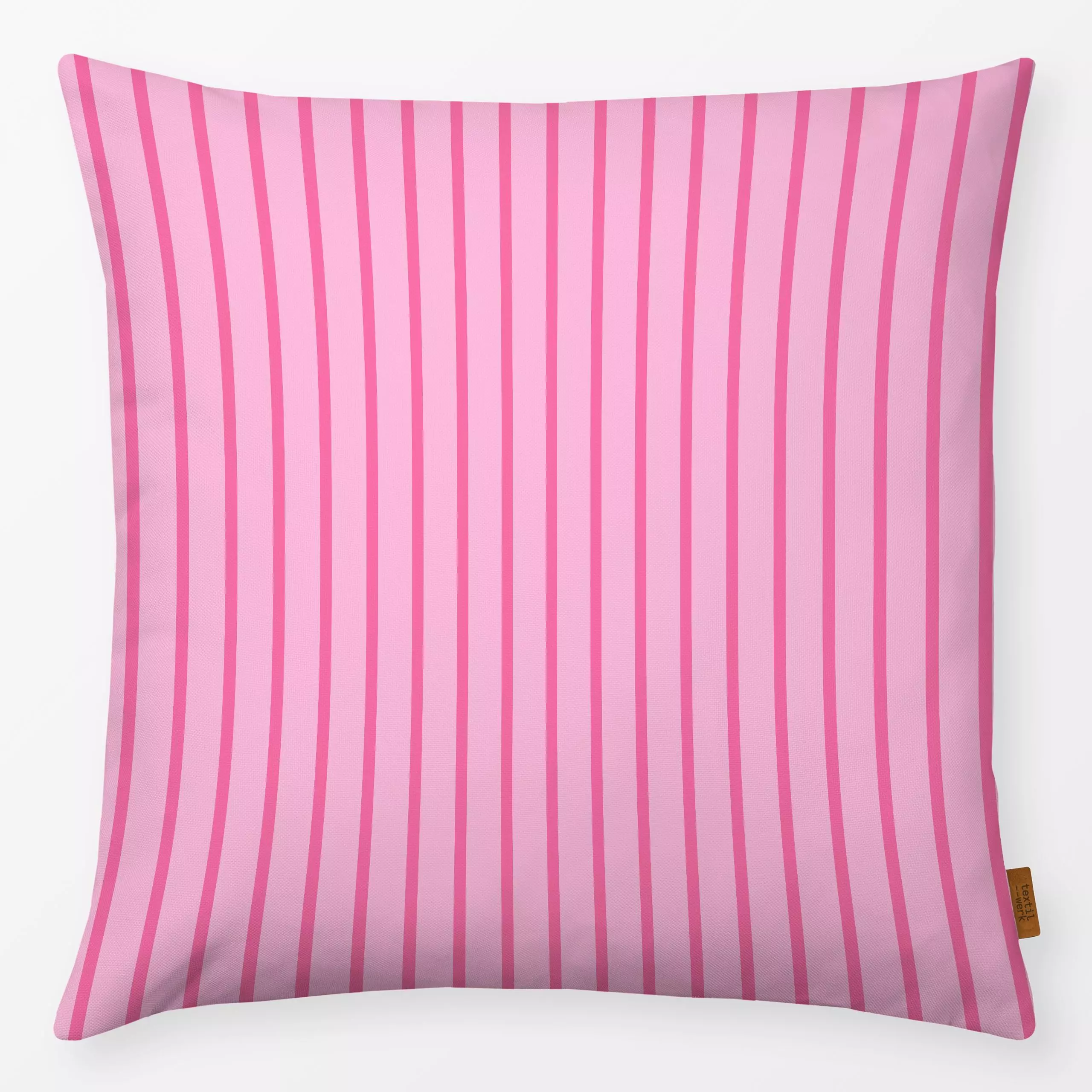 Kissen Stripes Pink Pink Small - Sommer, Symbole & Muster - von „textilwerk"; Illustration, Sommer, trend, pink, Stern, bunt...