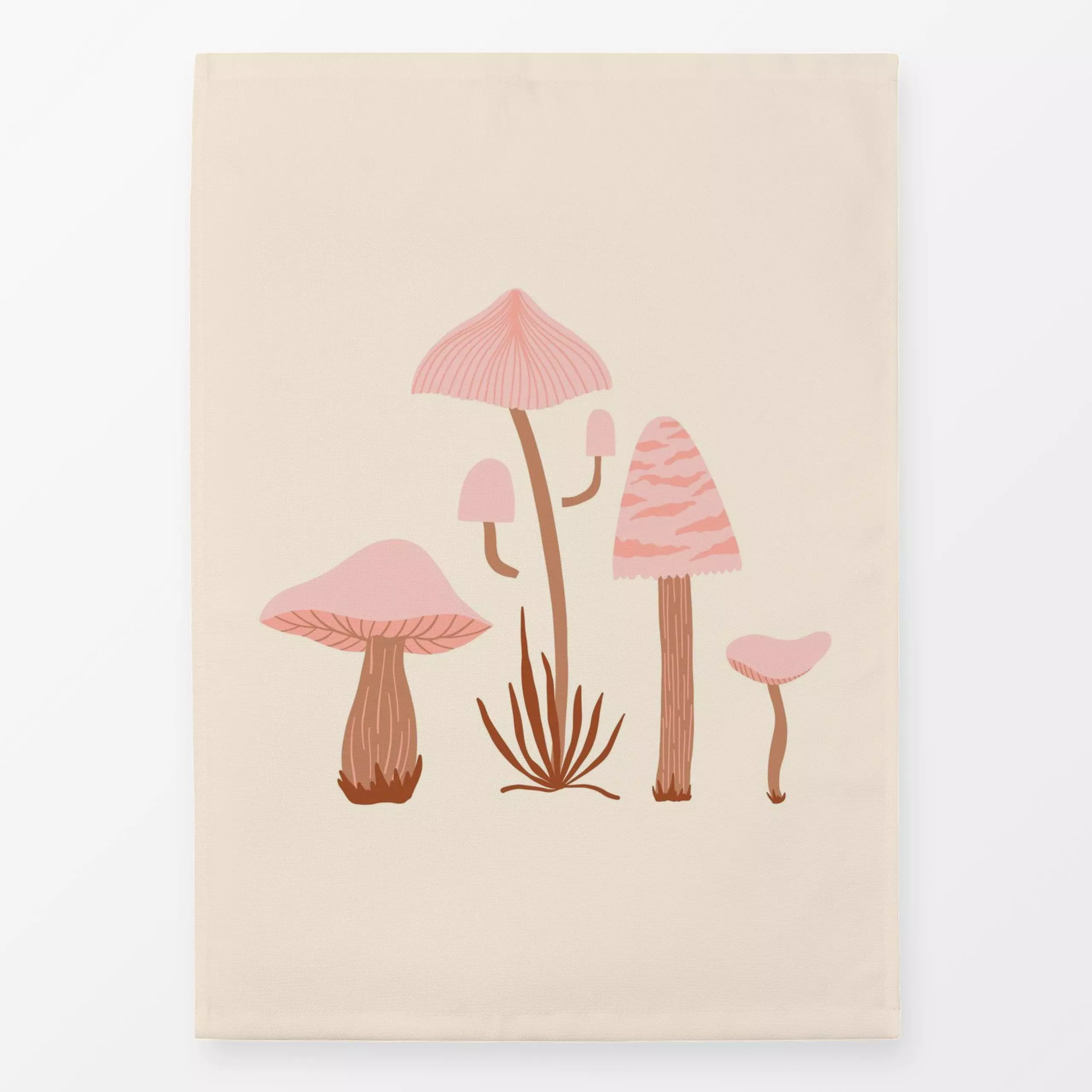 Geschirrtücher Waldpilze Rosa - Herbst, Pflanzen & Botanik - von „DEINKI"; Wald, Herbst, Herbstdeko, pilze, mushrooms, pilz