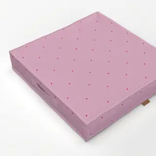 Bodenkissen Mini Dots Rosa Rot