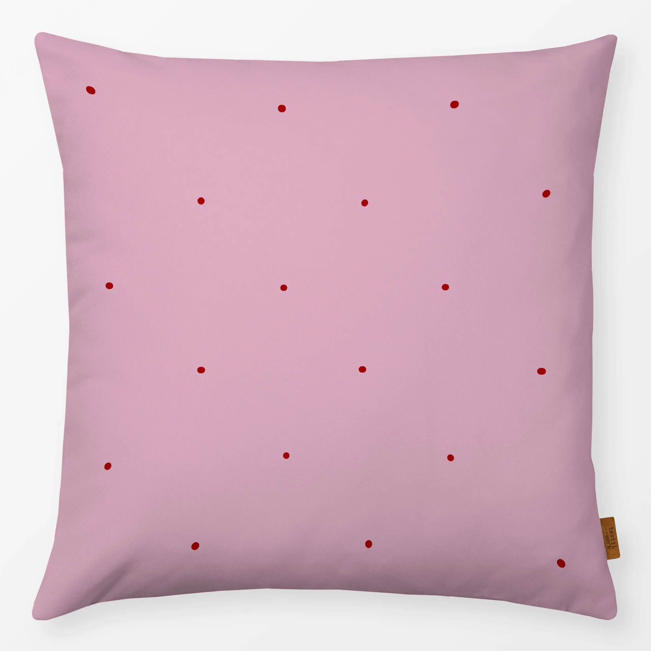 Kissen Mini Dots Rosa Rot - Symbole & Muster - von „Sophie Augustin Illustration"; Muster, Punkte, Dots, gepunktet, Polkadot...
