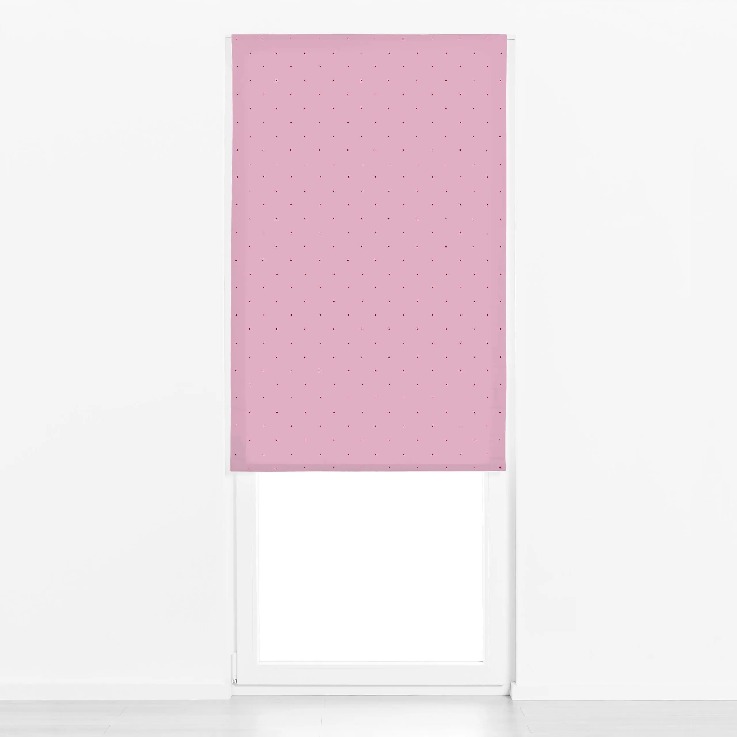 Raffrollo Mini Dots Rosa Rot - Symbole & Muster - von „Sophie Augustin Illustration"; Muster, Punkte, Dots, gepunktet, Polka...