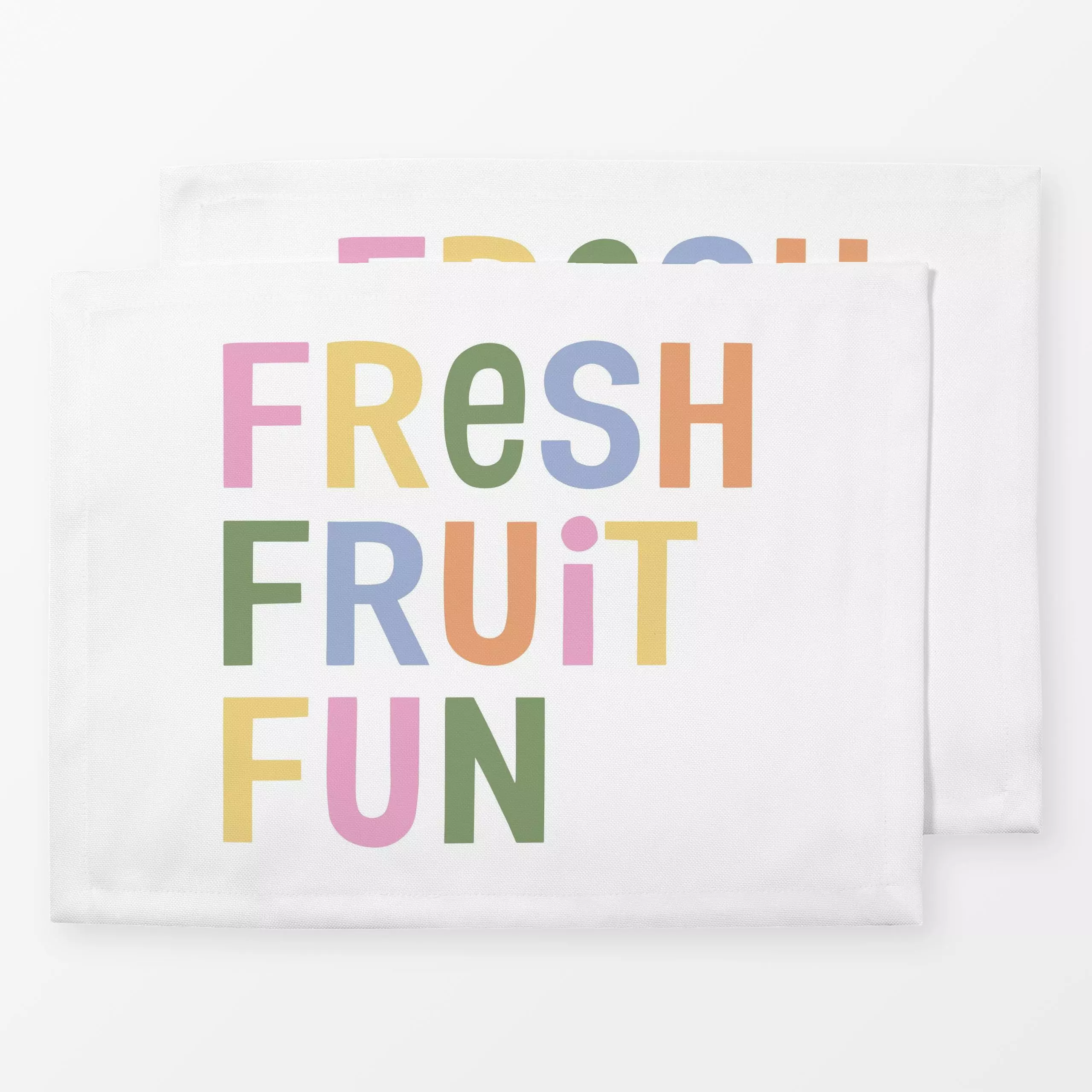 Tischset Fresh Fruit Fun - Herbst, Kinderzimmer & Motive für Kinder, Sprüche & Schriftzüge - von „Vivian Hasenclever"; Fruch...